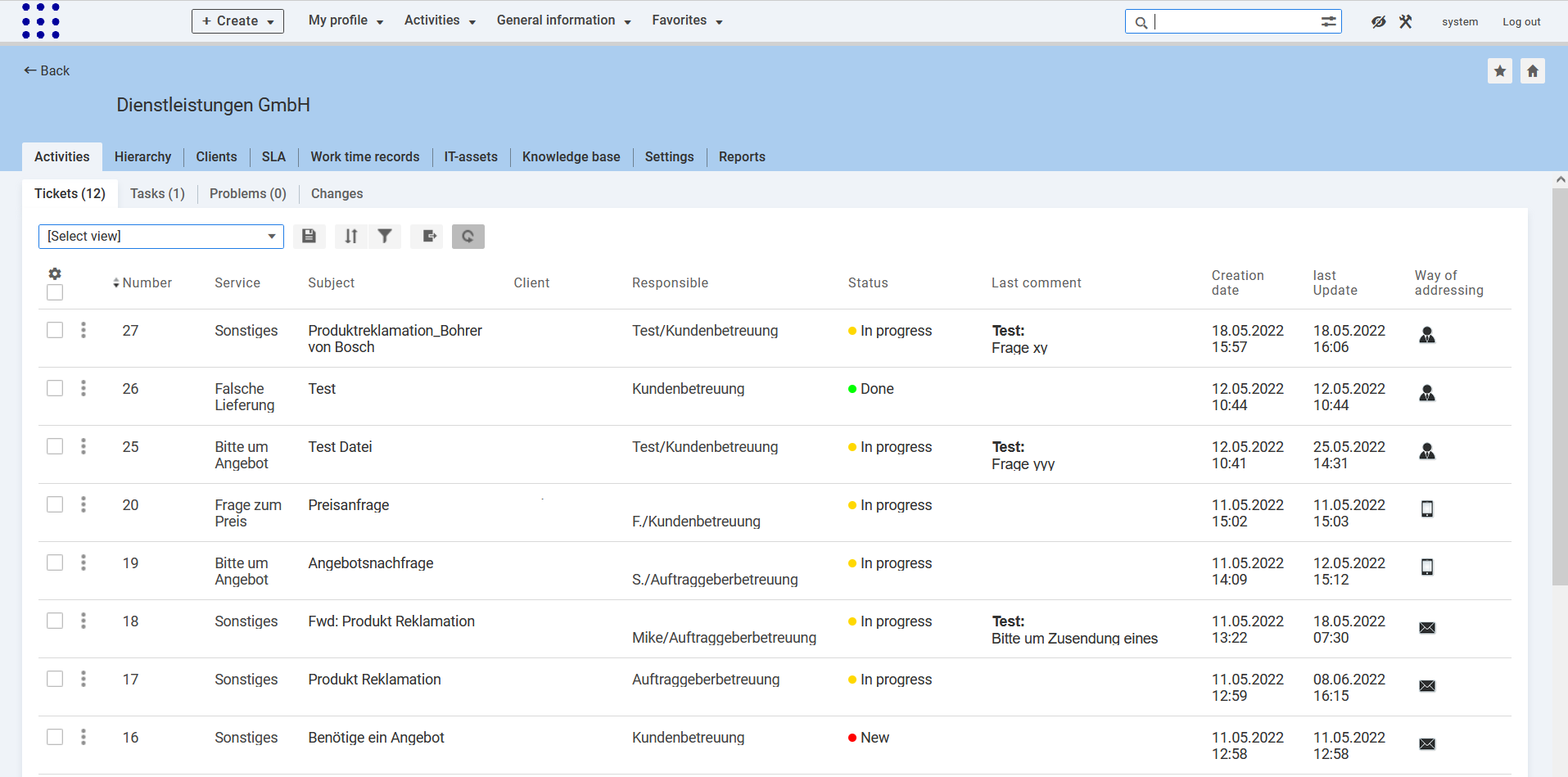 screenshot of SoftBCom Help Desk